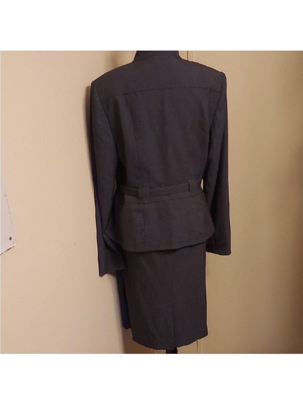 Calvin Klein Charcoal Blazer and Skirt Set